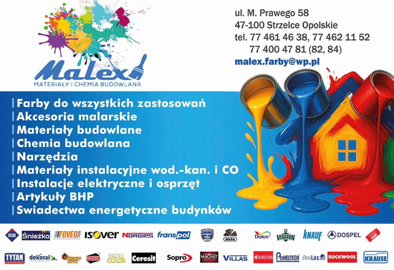 MALEX Materiały i chemia budowlana - materiały budowlane STRZELCE OPOLSKIE materiały budowlane STRZELCE OPOLSKIE